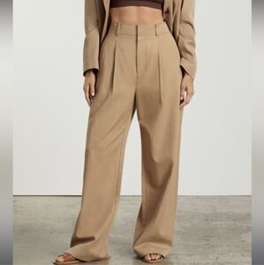Everlane The Way High Drape Pants Women’s Ash Brown Size 16 Short Tencel Cotton.